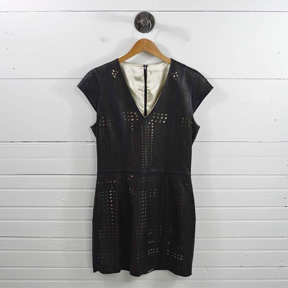 Parker Leather Lazor Cut Dress #177-46